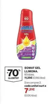 El Corte Inglés Somat - gel limona oferta