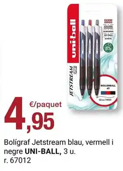 BonpreuEsclat Uni-ball - bolígraf jetstream blau, vermell i negre oferta