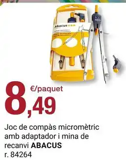 BonpreuEsclat Abacus - joc de compas micromètric amb adaptador i mina de recanvi oferta