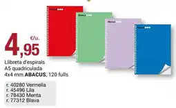 BonpreuEsclat Abacus - llibreta d'esirals a5 adjudriculada 4x4 mm oferta