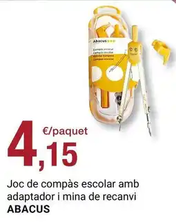 BonpreuEsclat Abacus - joc de compas escolar amb adaptador i mina de recanvi oferta