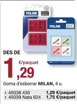 BonpreuEsclat Milán - goma d'esborrar, 4 u oferta