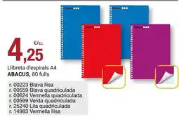 BonpreuEsclat Abacus - llibreta d'esirals a4 oferta