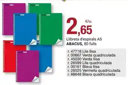 BonpreuEsclat Abacus - libreta d'espirals a5 oferta