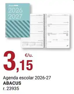 BonpreuEsclat Abacus - agenda escolar 2026-27 oferta