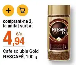 BonpreuEsclat Nescafé - cafe soluble gold oferta