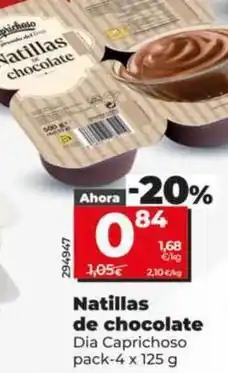Dia Dia caprichoso - natillas de chocolate oferta