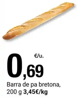 BonpreuEsclat Barra de pa bretona oferta