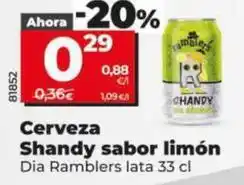 Dia Dia ramblers - cerveza shandy sabor limon oferta