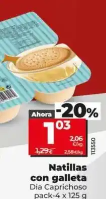 Dia Dia caprichoso - natillas con galleta oferta
