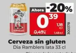 Dia Dia ramblers - cerveza sin gluten oferta