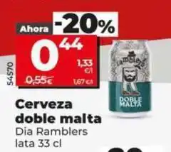 Dia Dia ramblers - cerveza doble malta oferta