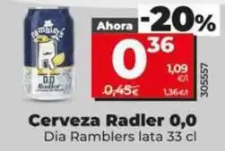 Dia Dia ramblers - cerveza radler 0,0 oferta