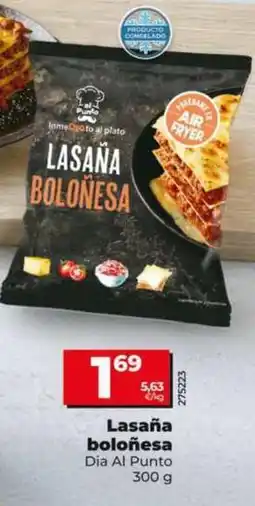 Dia Dia al punto - lasaña boloñesa oferta