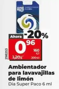Dia Dia super paco - ambientador para lavavajillas de limón oferta