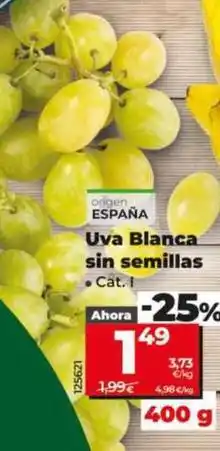 Dia Uva blanca sin semillas oferta