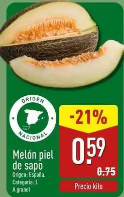 ALDI Origen - melon piel de sapo oferta