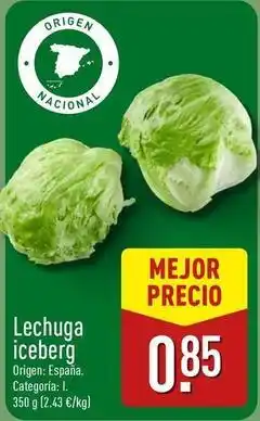 ALDI Origen - lechuga iceberg oferta