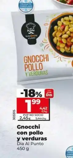 Dia Dia al punto - gnocchi con pollo y verduras oferta
