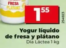 Dia Dia lactea - yogur líquido de fresa y plátano oferta