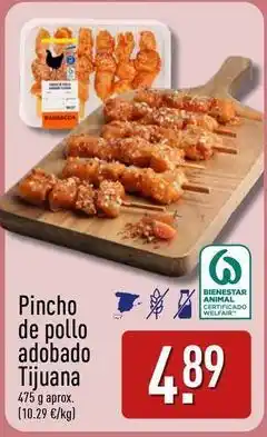 ALDI Pincho de pollo adobado oferta