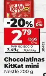 Dia Nestlé - chocolatinas kitkat mini oferta