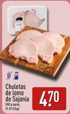 ALDI Chuletas de lomo de sajonia oferta