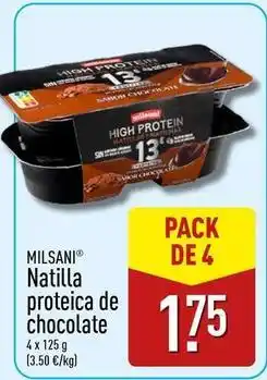 ALDI Milsani - natilla proteica de chocolate oferta