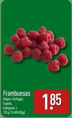 ALDI Origen - frambuesas oferta