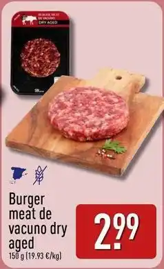 ALDI Burger meat de vacuno dry aged oferta