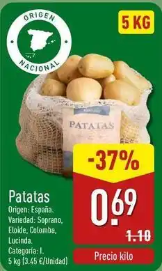ALDI Origen - patatas oferta