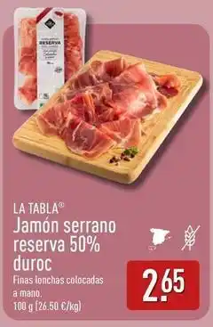 ALDI Serrano - jamón reserva 50% duroc oferta