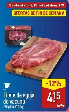 ALDI Filete de aguja de vacuno oferta