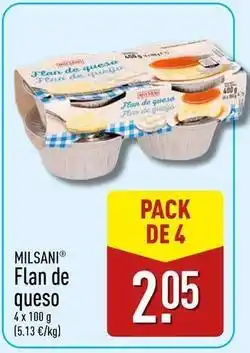 ALDI Milsani - flan de queso oferta