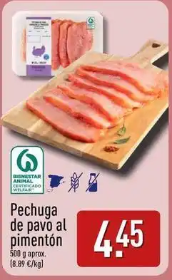 ALDI Pechuga de pavo al pimentón oferta