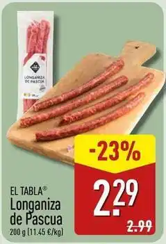 ALDI Longaniza de pascua oferta