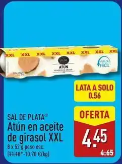 ALDI Sal de plata - atun en aceite de girasol xxl oferta