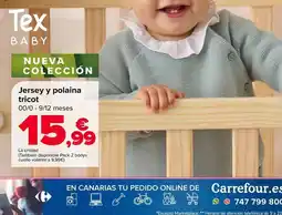 Carrefour Tex - baby jersey y polaina tricot oferta