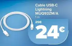 Carrefour Apple - cable usb-c lightning muq93zm/a oferta
