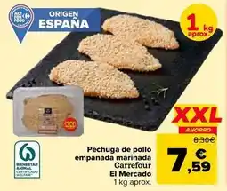 Carrefour Carrefour el mercado - pechuga de pollo empanada marinada oferta