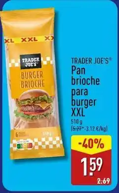 ALDI Trader joe´s - pan brioche para burger xxl oferta
