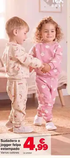 Carrefour Tex - sudadera o jogger felpa estampado oferta