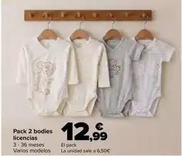 Carrefour Tex - pack 2 bodies licencias oferta