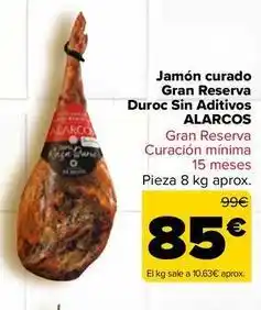 Carrefour Alarcos - jamón curado gran reserva duroc sin aditivos oferta