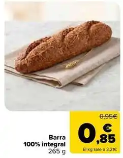 Carrefour Barra 100% integral oferta