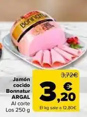 Carrefour Argal - jamón cocido bonnatur oferta