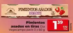 Dia Dia vegecampo - pimientos asados en tiras oferta