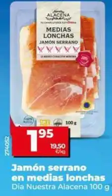 Dia Dia nuestra alacena - jamón serrano en medias lonchas oferta