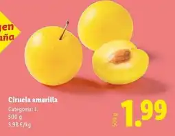 Lidl Ciruela amarilla oferta