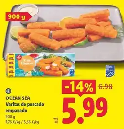 Lidl Ocean sea - varitas de pescado empanado oferta